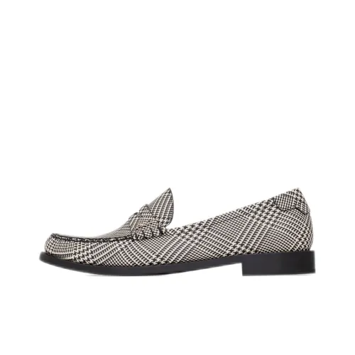 SAINT LAURENT Checked Slip-on Loafers