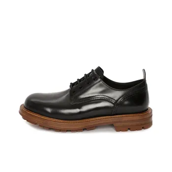 Alexander McQueen Shiny Derby Oxfords Black Brown