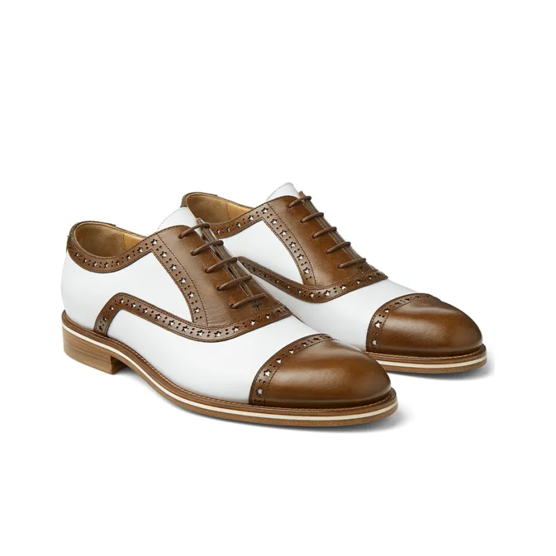 Jimmy Choo Dress Shoes Men Low Top Brown, White-1