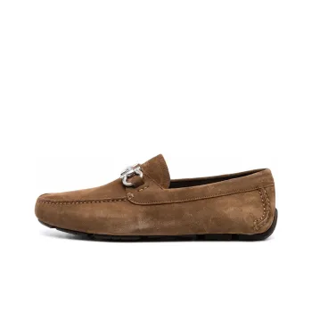 FERRAGAMO Gancini Suede Loafers