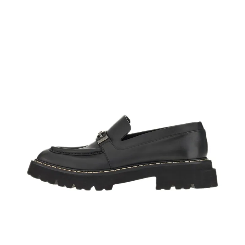 FERRAGAMO Gancini-plaque Leather Moccasin-0