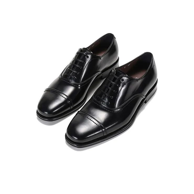 FERRAGAMO Seul Collection Cap Toe Oxford Leather Shoes Men's Black-2
