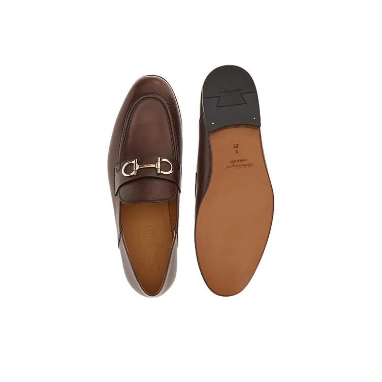 FERRAGAMO GANCINI Loafers Men's Brown-4
