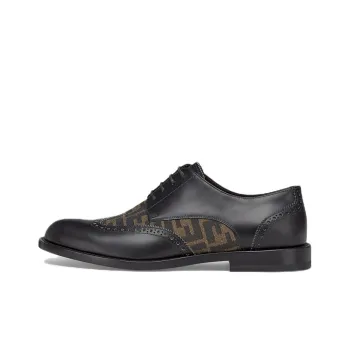 FENDI FF Motif Detail Derby Lace Up Shoes