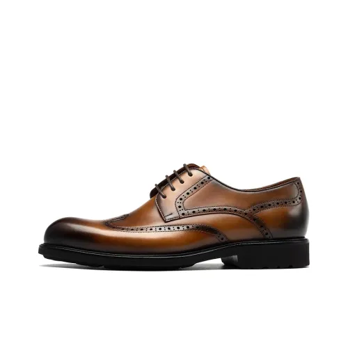 Roberta Di Camerino Dress Shoes Men Low-Top Yellow Brown