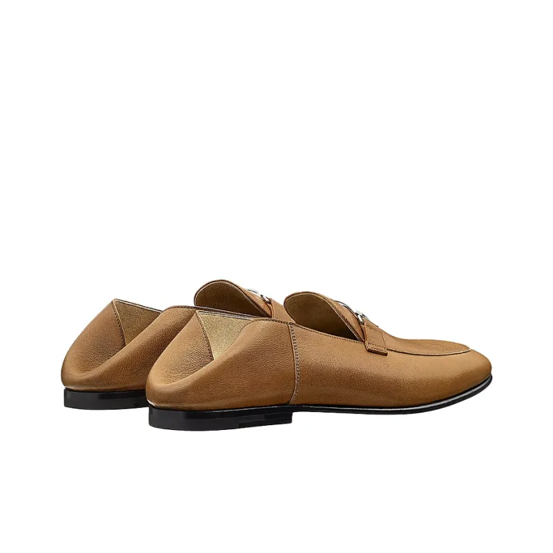HERMES Tenor Casual Shoes Men's Brown-3