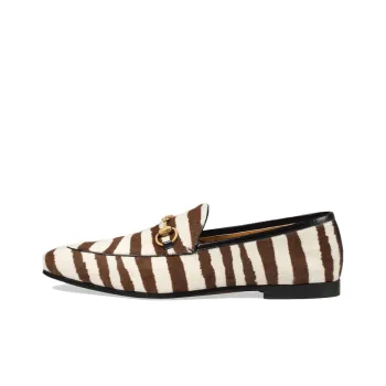 GUCCI Jordaan Zebra-effect Loafers