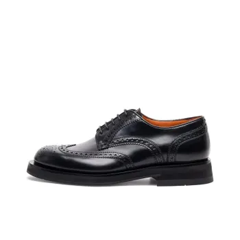 Santoni Saint Anthony Brock Shoes Men's Black