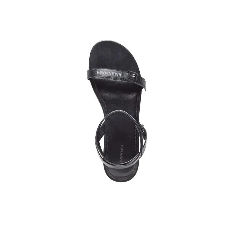 Balenciaga Afterhour Sandals 'Leather Black' Women's-2