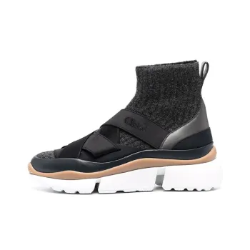Chloe Sonnie High-Top Platform Shoes Women's Black