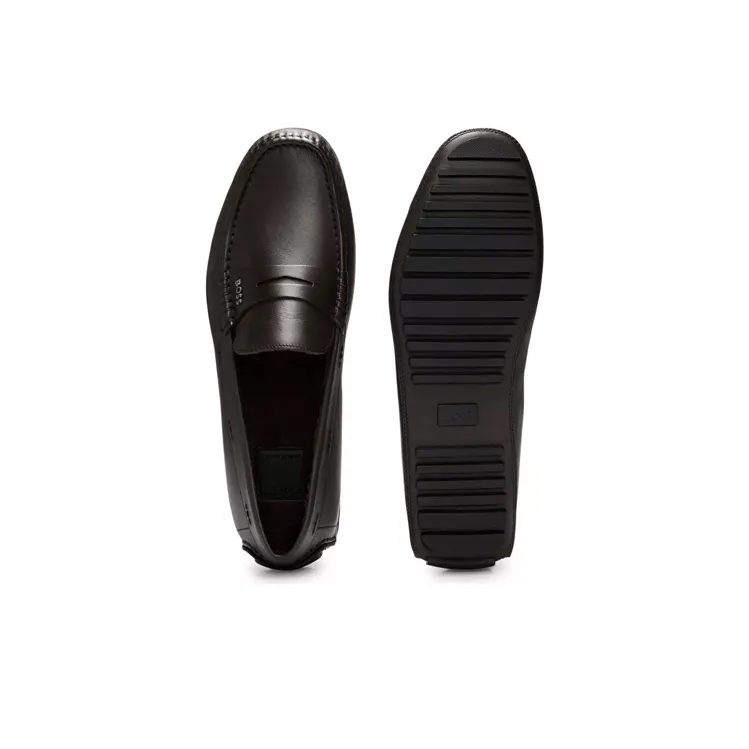 HUGO BOSS Mokasin Shoes Dark Brown-4