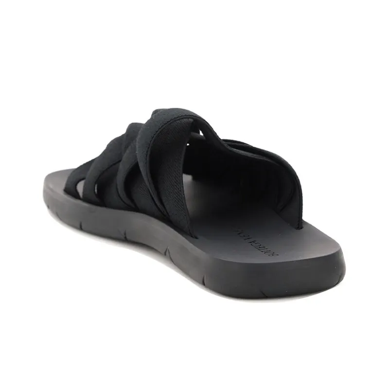 Bottega Veneta Intrecciato Elastic Slides Black-4