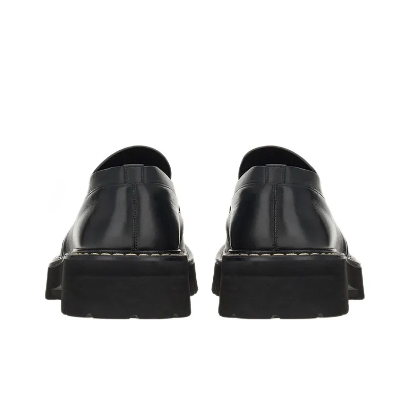 FERRAGAMO Gancini-plaque Leather Moccasin-3