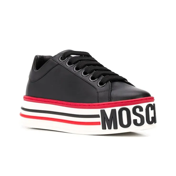 MOSCHINO Low-Top Platform Shoes Women's Black-3