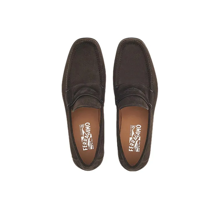FERRAGAMO Lanzarote Suede Penny Loafers-3