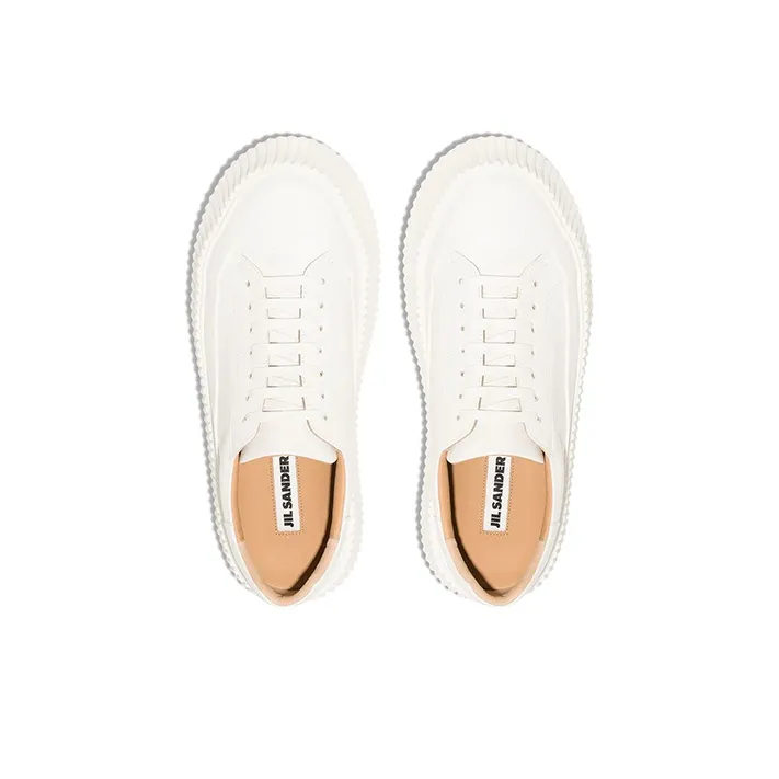 JIL SANDER Low Top Platform Shoes Women's White-5