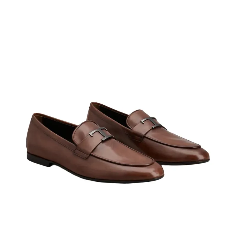 TOD'S Logo Plaque Slip On Loafers-2