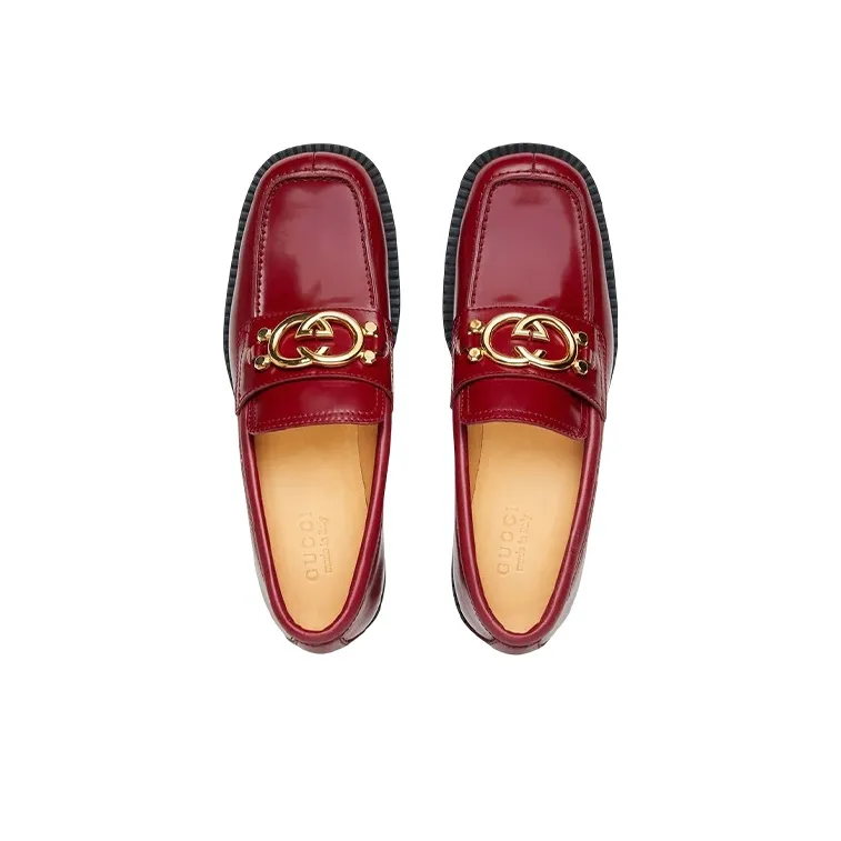 GUCCI Loafers Men Low Top Red-2