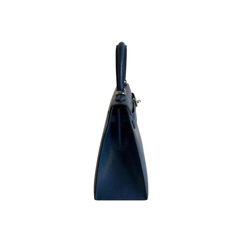 HERMES Kelly Mysore Goat Skin Kelly Bag Handbags Women's S4 Deep Blue Dark Blue-3