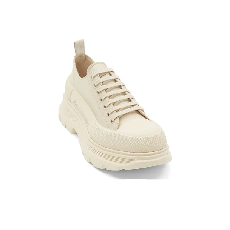 Alexander McQueen Tread Slick Low Lace Up Beige-2