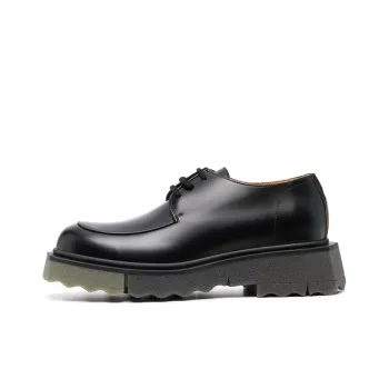 OFF WHITE Sponge Sole Paraboot Black Leather