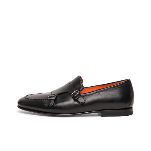 Santoni Double-buckle Leather Shoes