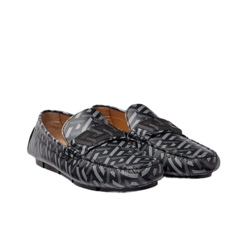 VERSACE La Greca Moccasin Grey-2