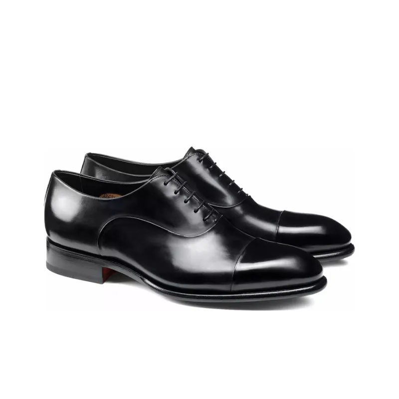 Santoni Round Toe Slip On Oxford Shoes-2