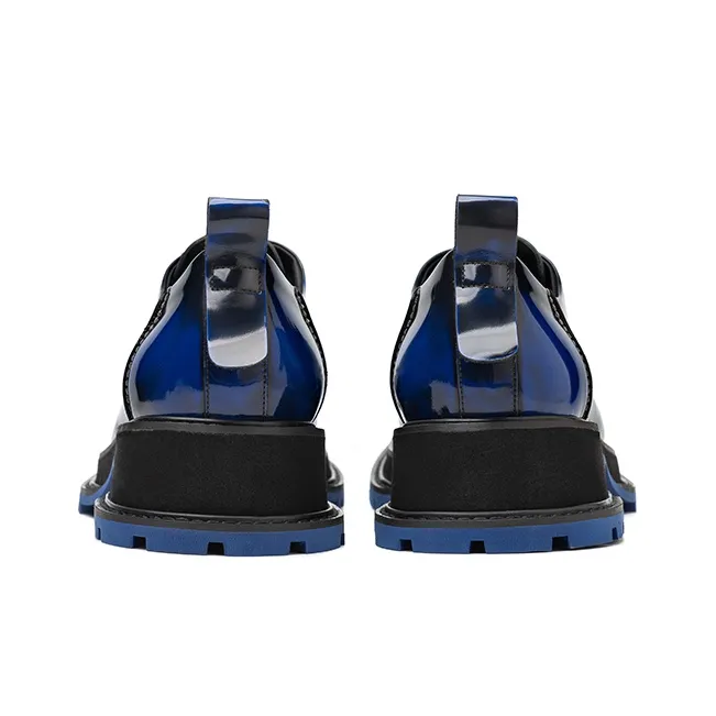 TUATARA T Roy Pearlescent Phantom Collection Platform Shoes Men's Black Blue-4