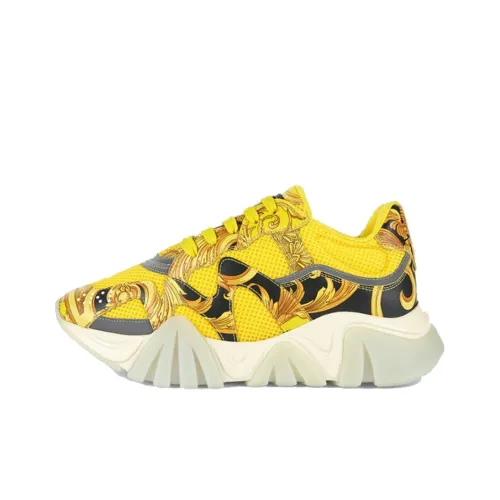 VERSACE Squalo Barocco Print Yellow Women's