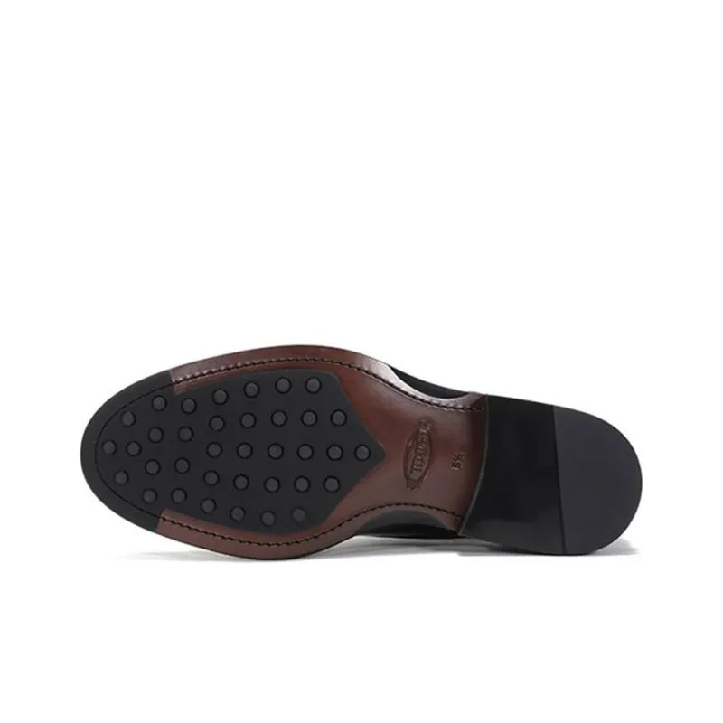 TOD'S Round Toe Oxford Lace Up Shoes-5