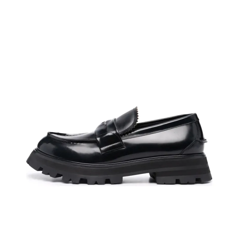 Alexander McQueen Ridged Slip-On Loafers-0