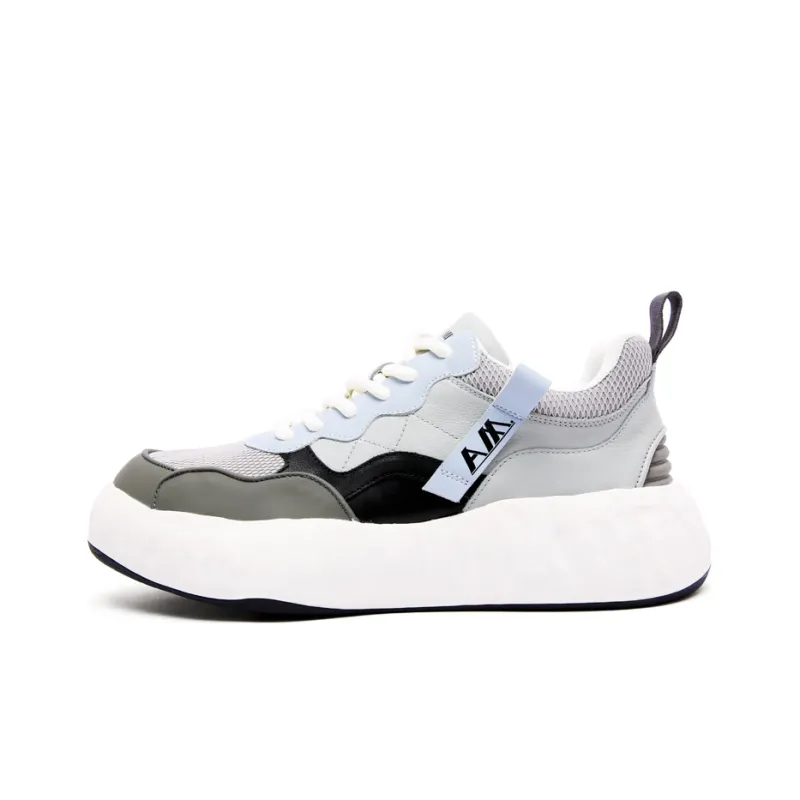 Anthony Miles Platform Shoes Men's Light Gray Black-0