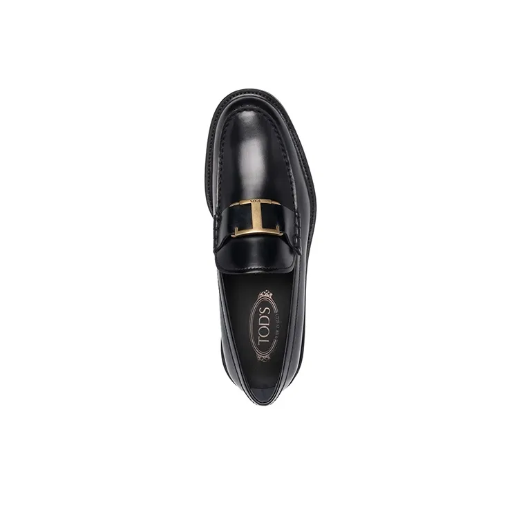 TOD'S T Timeless Logo Plaque Loafers-3