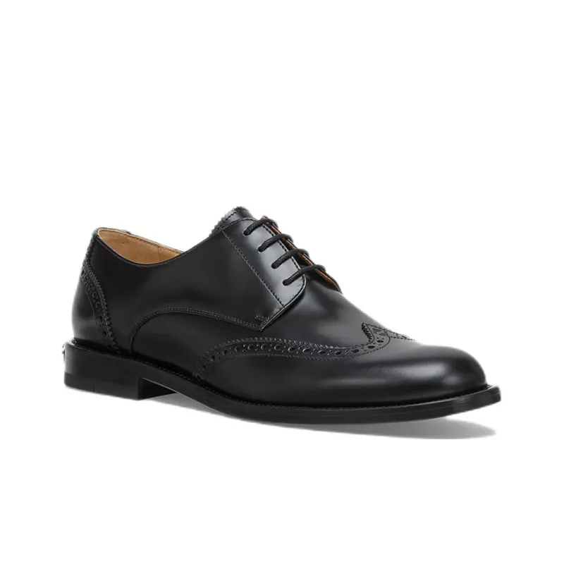 FENDI Dress Shoes Men Low Top Black-2