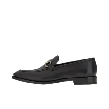 FERRAGAMO GANCINI Mokasin Shoes Men's Black