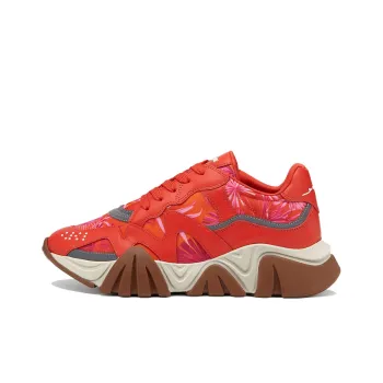 VERSACE Squalo Low Top Platform Shoes Women's Red