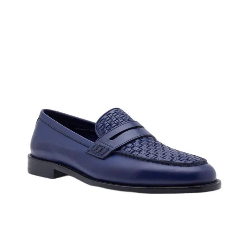 MANOLO BLAHNIK Penny Men's Casual Shoes Men's Marine Blue-2