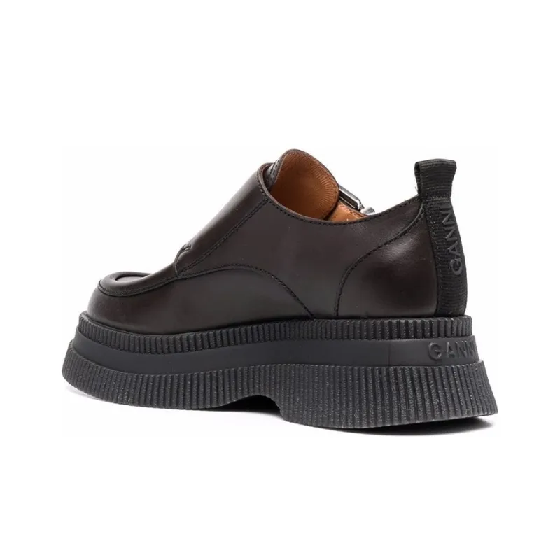 GANNI Loafers Women's Black Brown-3