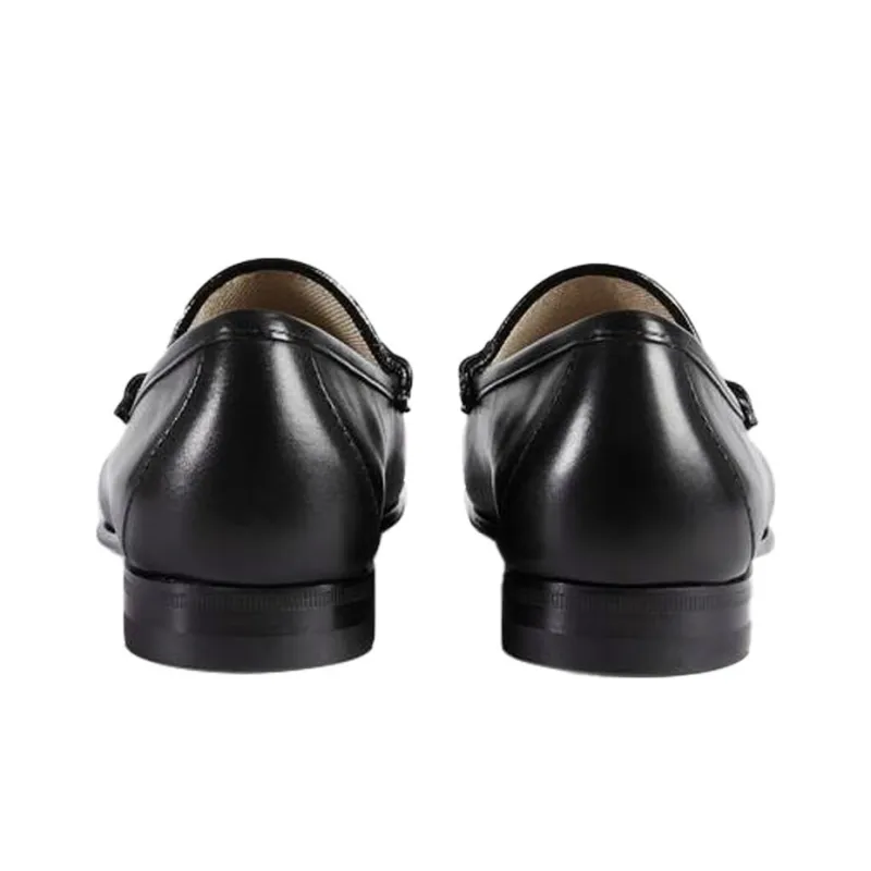GUCCI 1953 Horsebit Loafers Black Leather Women's-4
