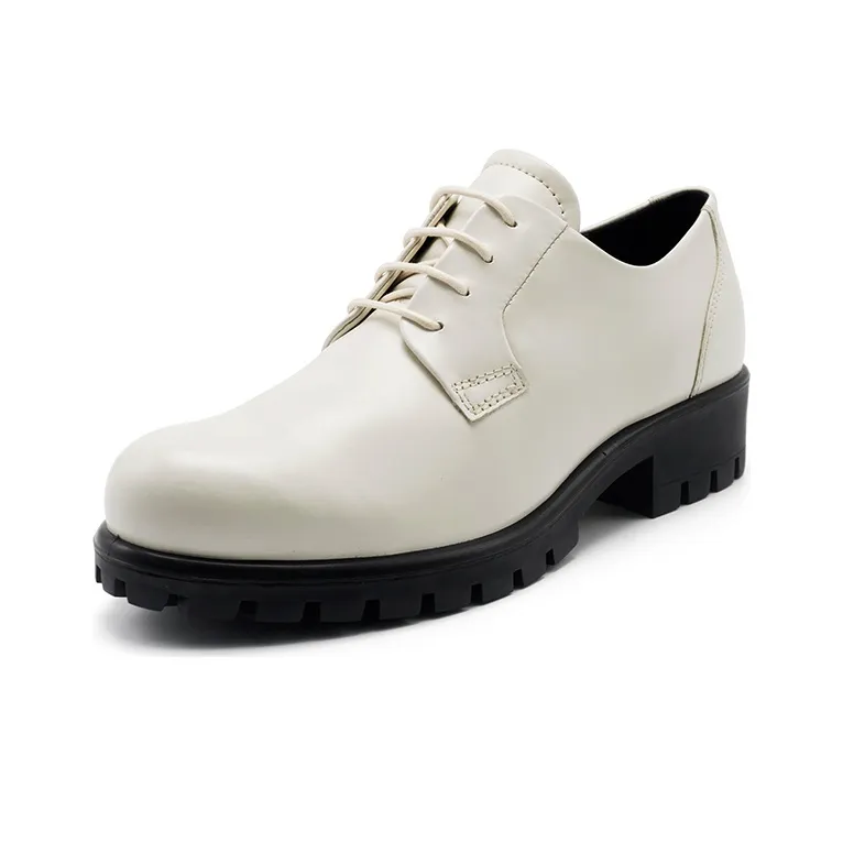 Ecco Flat Shoes Women's Limestone White-1