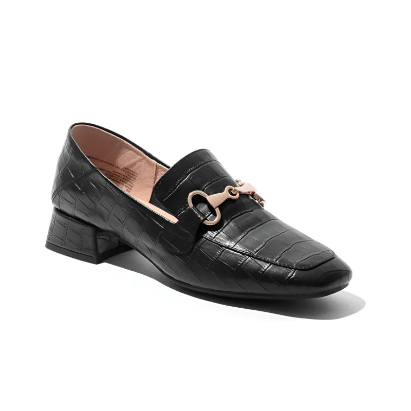 STEVE MADDEN Chunky Heel Casual Single Shoes Women's Black-2