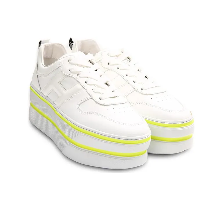 HOGAN MAXI CASSETTA Platform Shoes Women's White-1