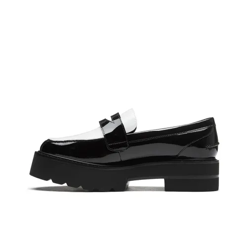 stuart weitzman Patent Two-tone Platform Loafers