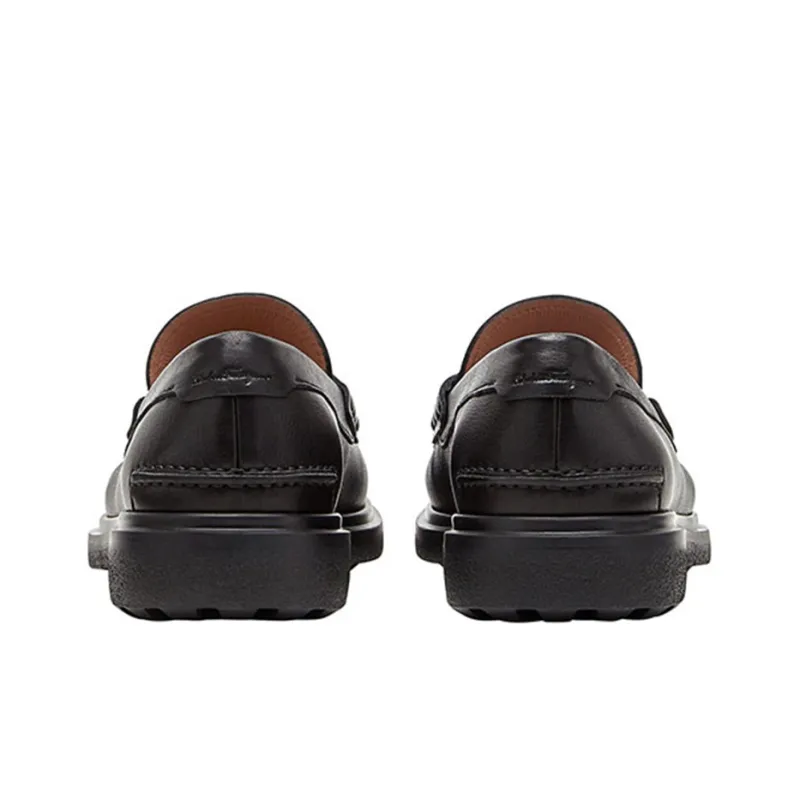 FERRAGAMO Leather Penny Loafers-4