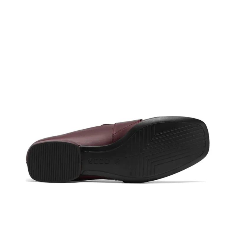 Ecco Annie Square Toe Collection Flat Shoes Women's Burgundy-6