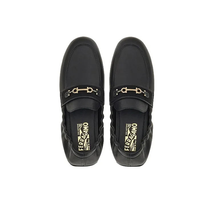 Ferragamo Gancini Men's Casual Shoes Men Low Top Black-2