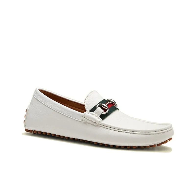 GUCCI Gommino Loafers Men White-1