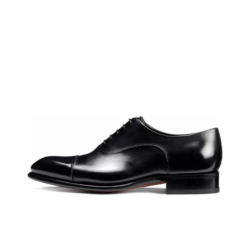 Santoni Round Toe Slip On Oxford Shoes-0