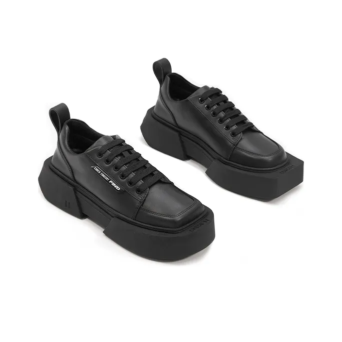 CHOCO CONCERT Low Top Platform Shoes Unisex Black-2